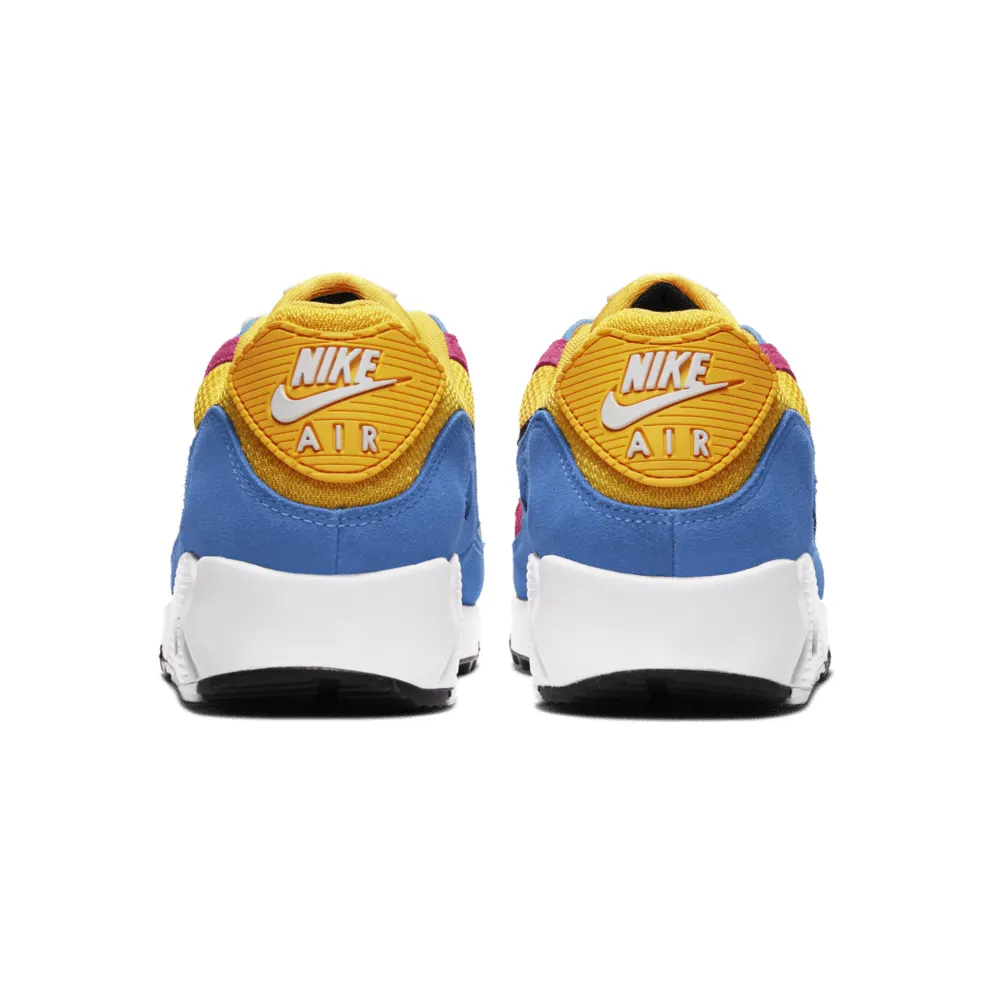 Nike Air Max 90 Multicolor Suede Yellow/Blue-White (CJ0612-700)