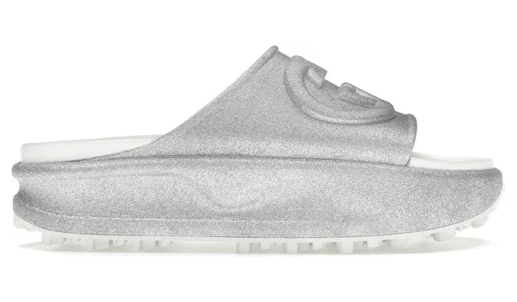 Gucci Interlocking G Slide Metalic Silver (725541 JAAC8 8106)
