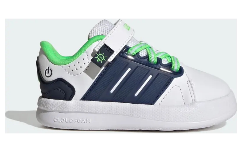 Adidas LIGHTORAMA COURT SCHOENEN PEUTERS Cloud White / Night Indigo / Screaming Green (KJ7001)
