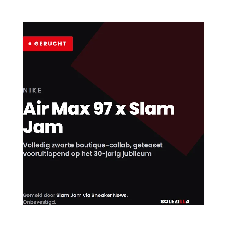 Slam Jam teast een zwarte Air Max 97 — kijk eerst wat hun vorige Nike nu doet