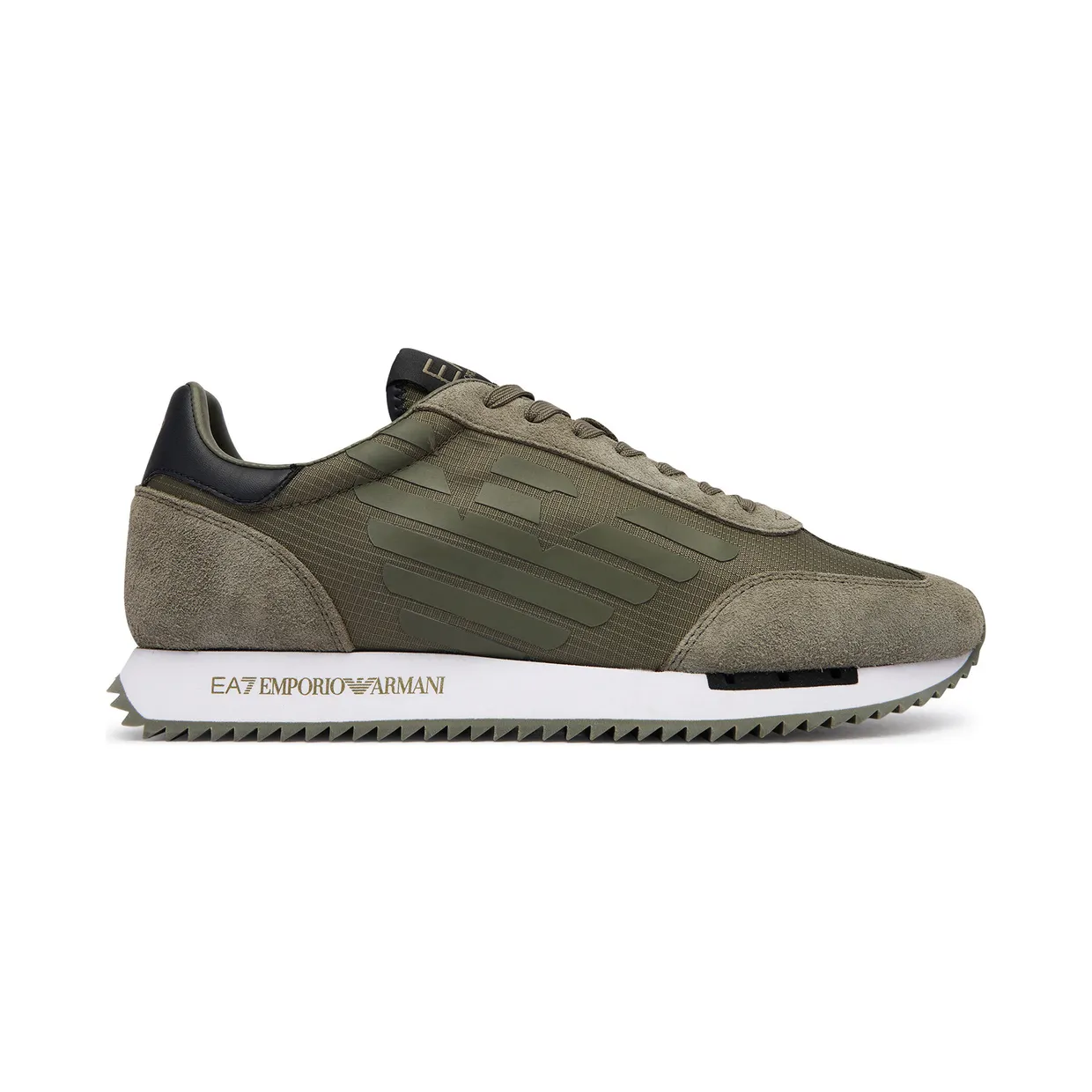 Ea7 Emporio Armani logo-patch panelled sneakers – Beige (7X000870AF28085) (6)