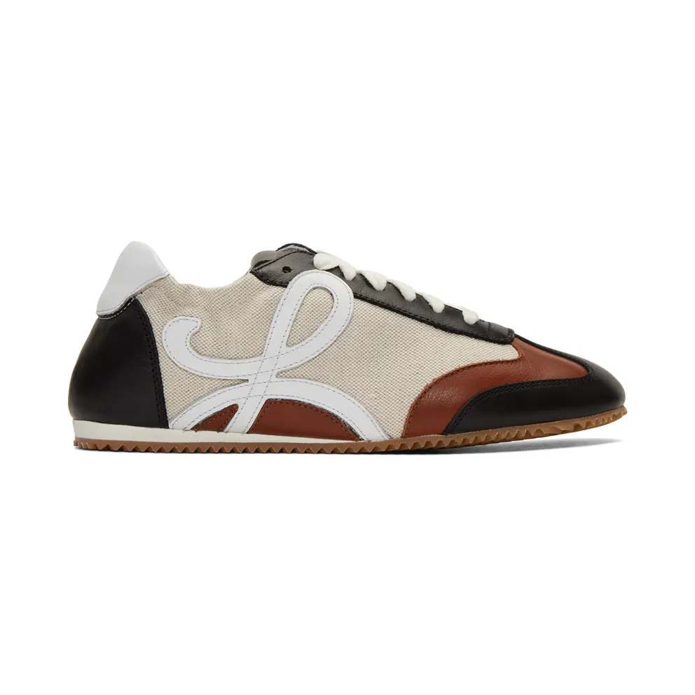Loewe Beige and Navy Ballet Runner Sneakers (453.10.125)