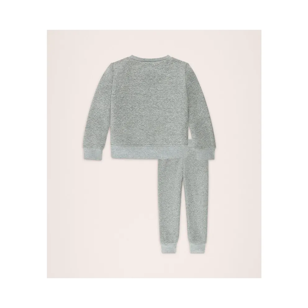 Converse Stardust Long Sleeve Jogger Set Dark Grey Heather (10022461-A02)