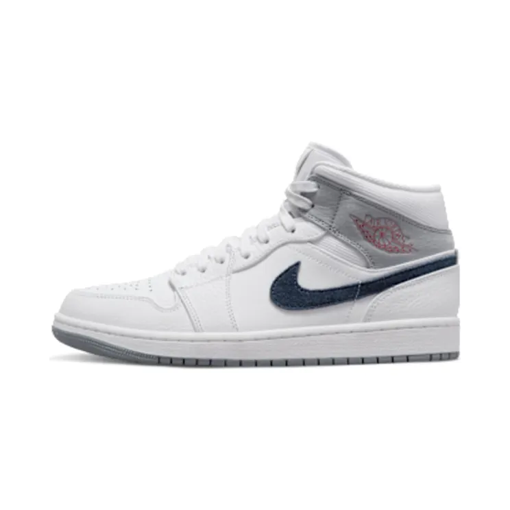 Air Jordan 1 Mid Paris “White / University Red / Stealth / Midnight Navy” (DR8038-100)
