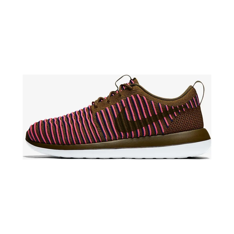 Nike Roshe Two Flyknit “Olive Flak / Racer Blue / Pink Blast” (844929-300)