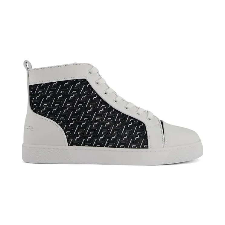 Christian Louboutin Louis Orlato Flat CL Monogram White Black (3230005 WH51)