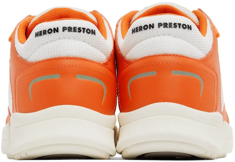 Heron Preston Orange & White Low Key Sneakers (HMIA025S22LEA0012001)