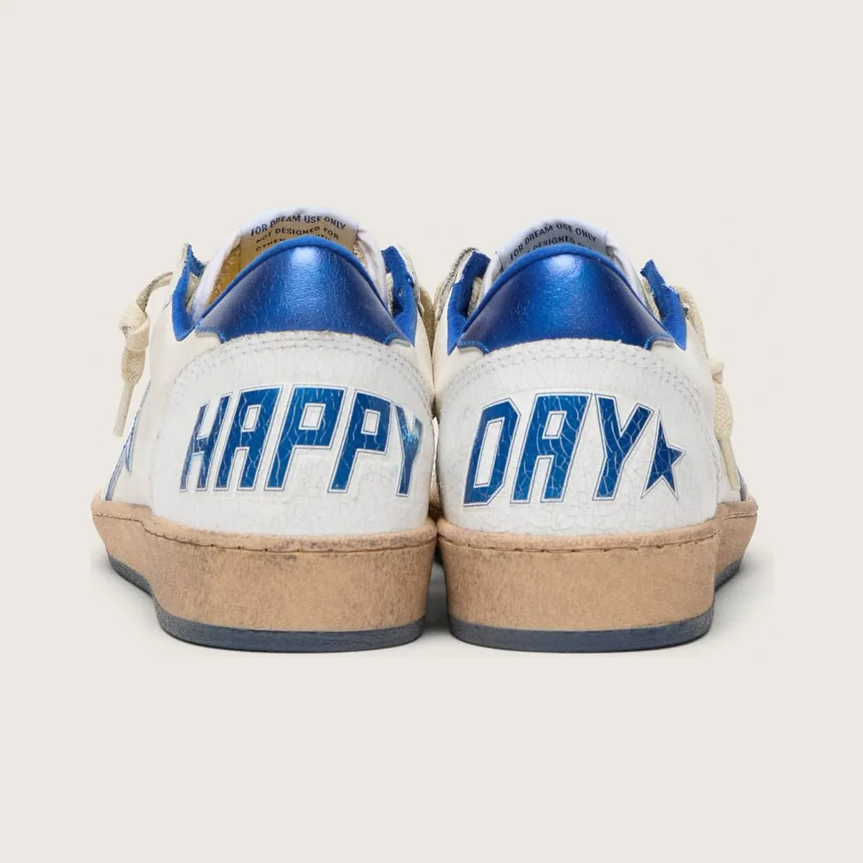 Golden Goose Women’S Ball Star Wishes In White Nappa Leather With Bright Blue Star And Heel Tab (GWF00117.F005822.10793) (6)