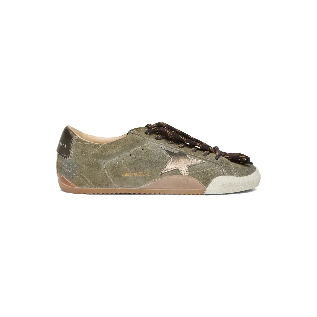 Golden Goose True-Star aus olivem Wildleder mit goldfarbenem Stern “Green” (GWF00922F008631)