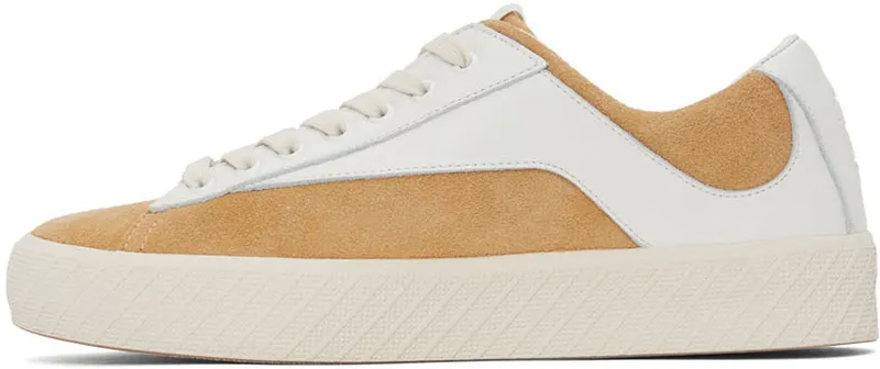BY FAR White & Tan Suede Rodina Sneakers (22CRROASDU)