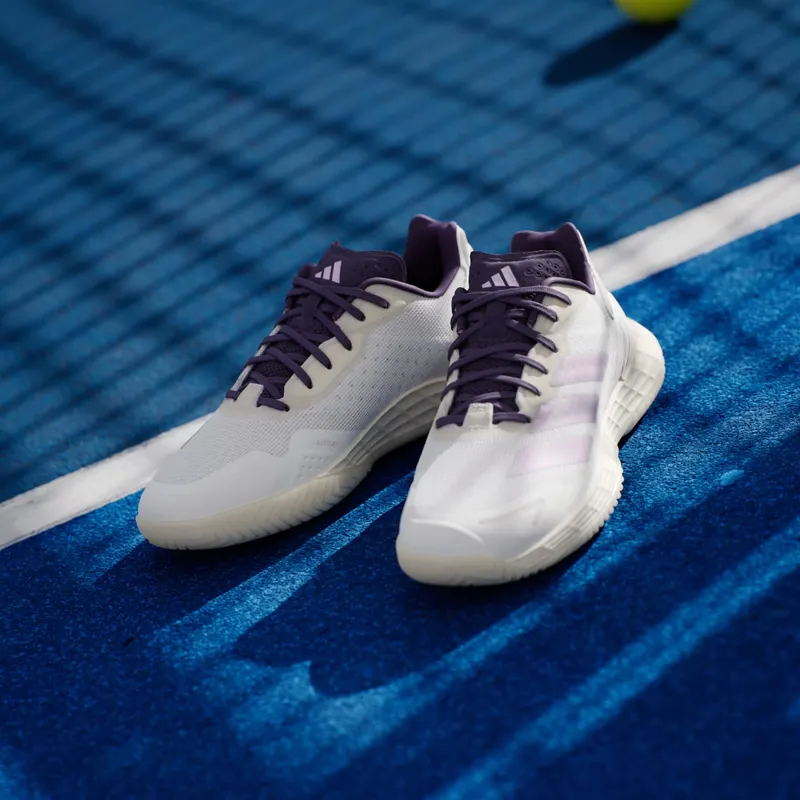 Adidas Defiant Speed 2 Tennis Shoes Cloud White / Powder Plum / Aurora Plum (JQ6350)