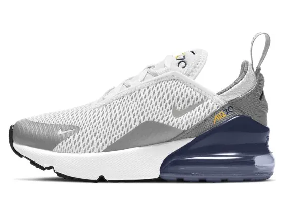 Nike Air Max 270 White Midnight Navy (PS) (AO2372-109)