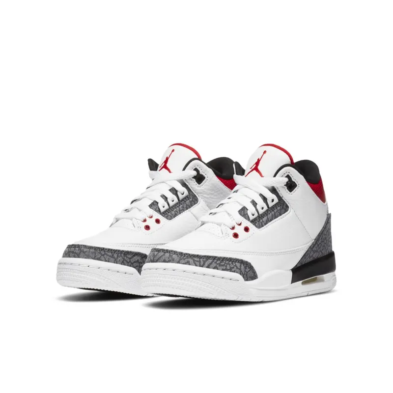 Jordan 3 Retro SE-T JP Fire Red Denim (GS) White/Fire Red-Black (DB4169-100)