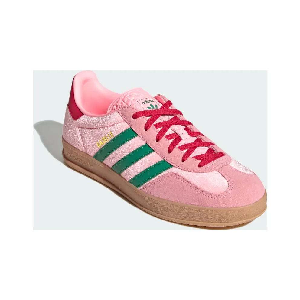 Adidas Gazelle Indoor Court Green / Glow Pink / Gum (JI2713)