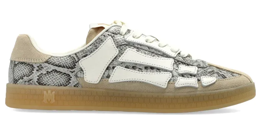 AMIRI Pacific Bones sneakers met slang – Beige (AMSNSN1064)