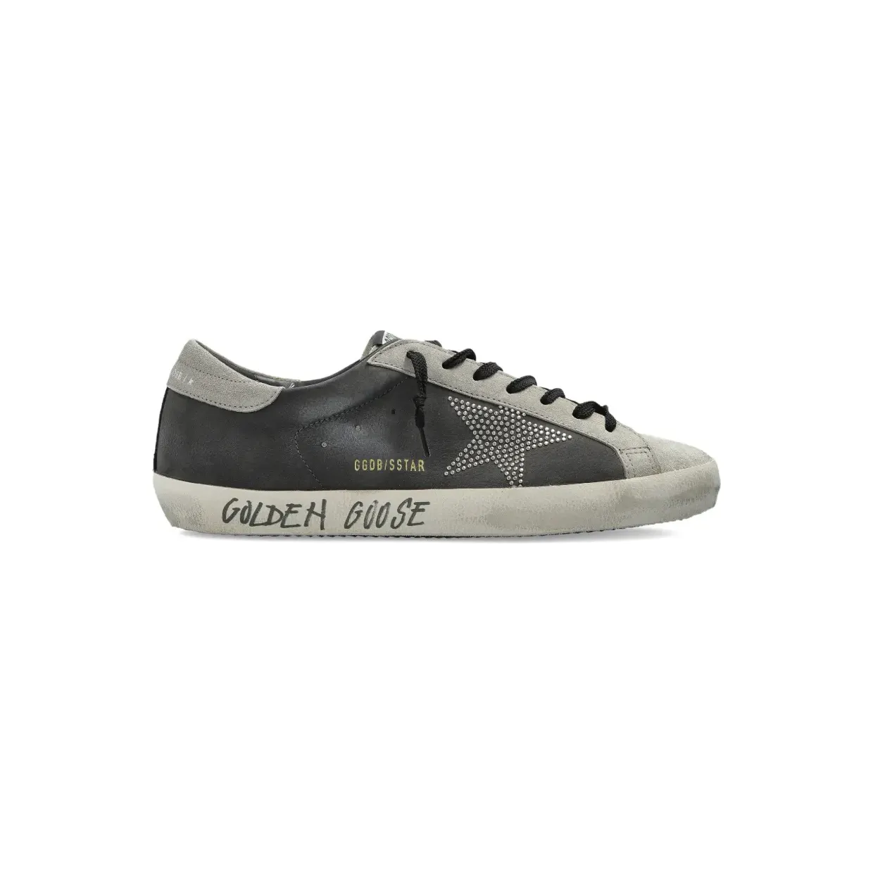Golden Goose Super Star With List met detail “Grey” (GMF01038F008133)