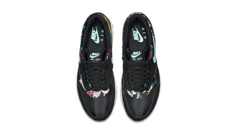 Nike Air Max 1 Aloha Black (W) Black/Artisan Teal/Sail (528898-003)