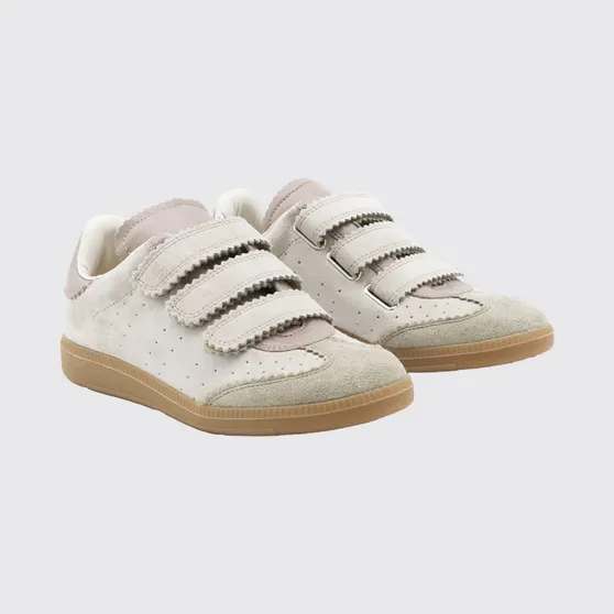 Isabel Marant Beth Suede Trainers with Velcro Strap Closure Grey (BK0013FAA1E22S50TA)