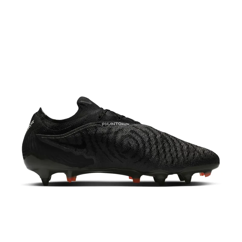 Nike Gripknit Phantom GX Elite SG-Pro Anti-Clog Traction Black Dark Smoke Grey Total Orange (DD9443-010)