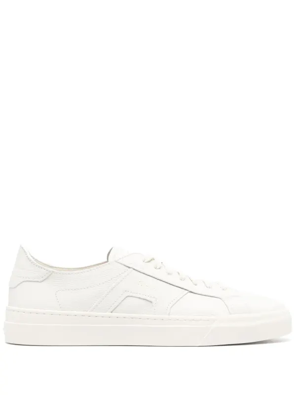 Santoni Leren with logoprint – White (MBGT21967PNNTSIW098)