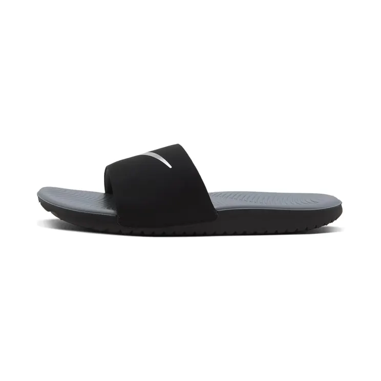 Nike Kawa Slide Black Metallic Silver (GS/PS) (819352-009)