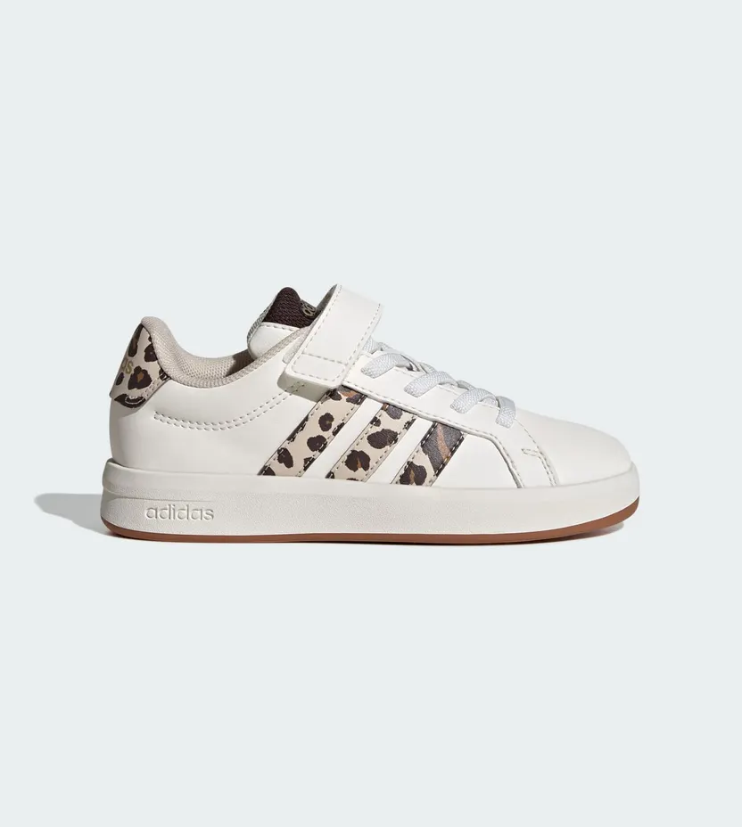 Adidas Grand Court 3.0 Kids Core White / Crystal Linen / Aurora Coffee (KJ4817)