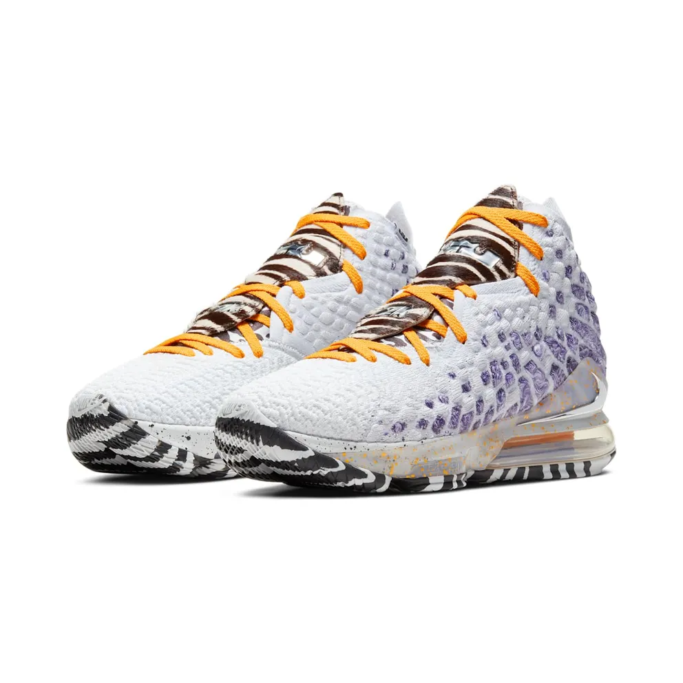 Nike LeBron 17 Bron 2K Playoffs White/Gold/Purple (BQ3177 101)