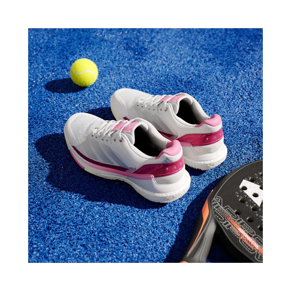 Adidas Crazyquick BOOST Padel Cloud White / Silver Metallic / Lucid Pink (JP9588)