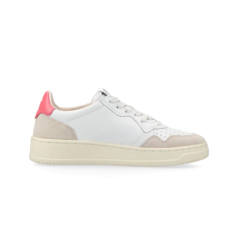 Autry Medalist Low W (White / pink) – AULWLS78
