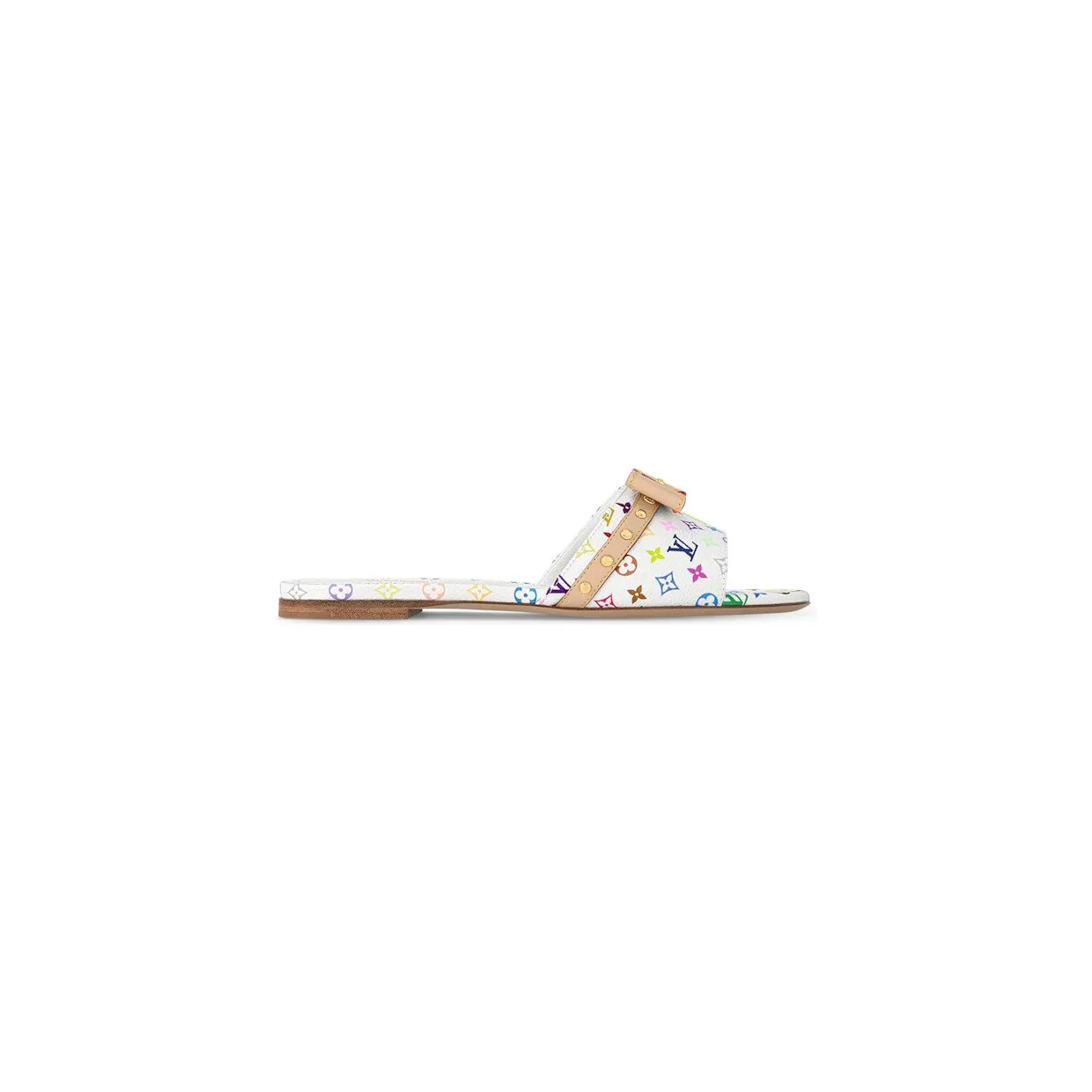 Louis Vuitton 6AM Flat Mule Takashi Murakami White (1AGZUV)