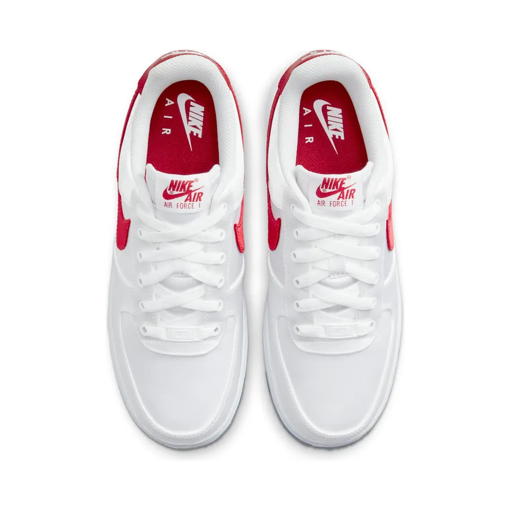 Nike AIR FORCE 1 LO ’07 “Satin White Varsity Red” (DX6541-100)