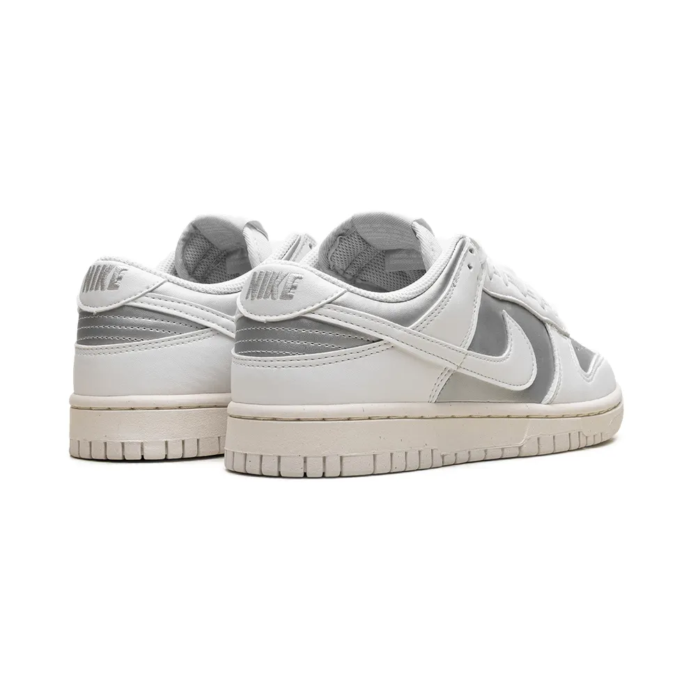 Nike Dunk Low Next Nature “Sheer Lace Pack – Metallic Platinum” (IB7311-001)