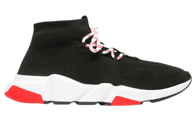 Balenciaga Speed Trainer Lace Up Black Red 2018 (W)