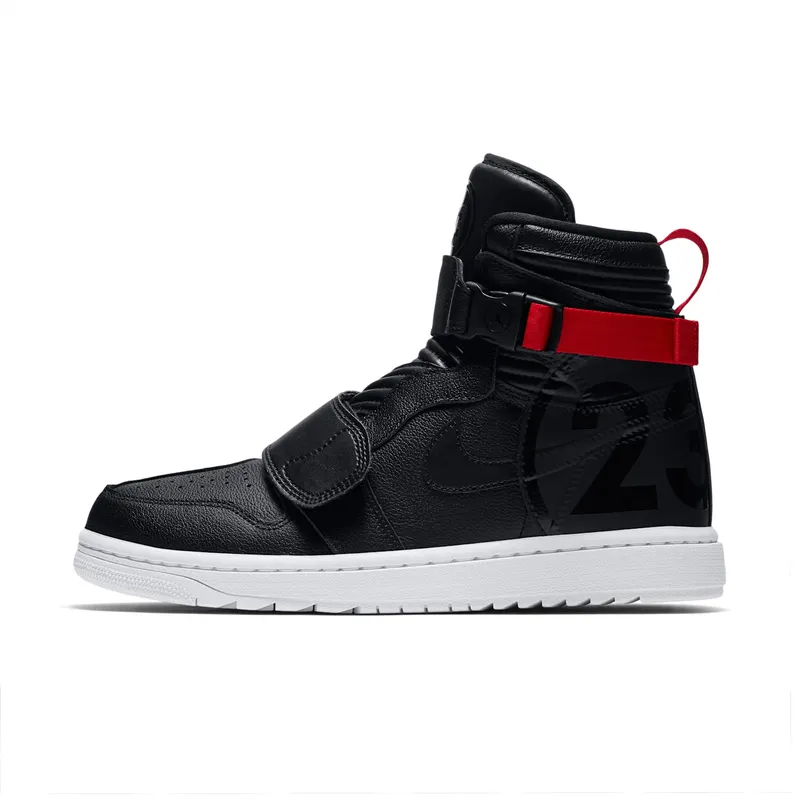Jordan 1 Moto Black Black/Black-Gym Red (AT3146-001)