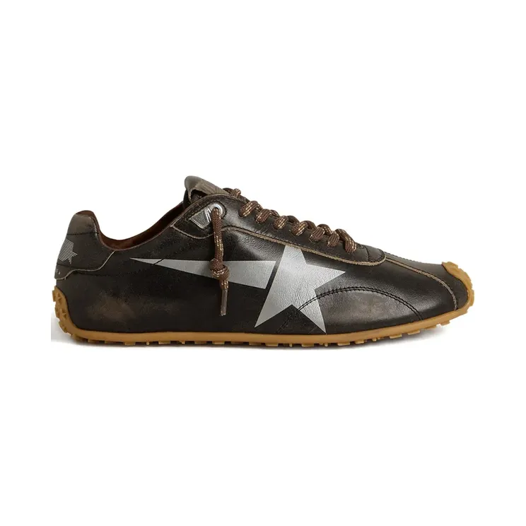Golden Goose Marathon Speed met logoprint “Brown” (GMF00892F007405)