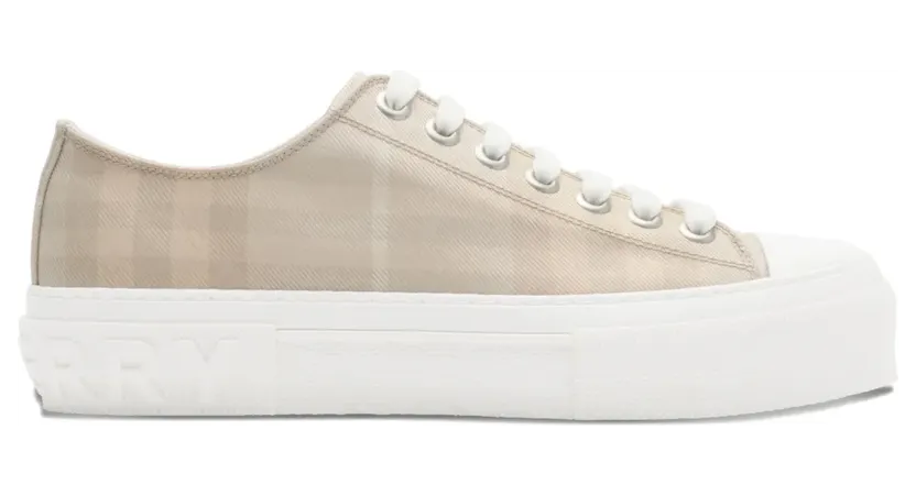 Burberry Geruite sneakers – Beige (8114115)