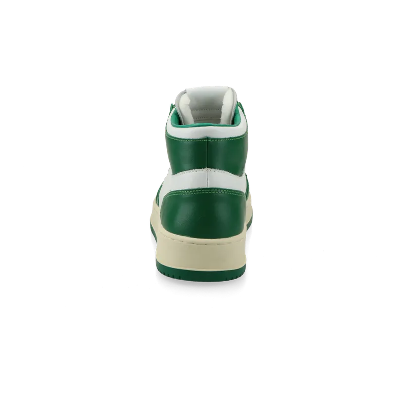 Autry Medalist Mid W (leat / leat / white / green) – AUMWWB03