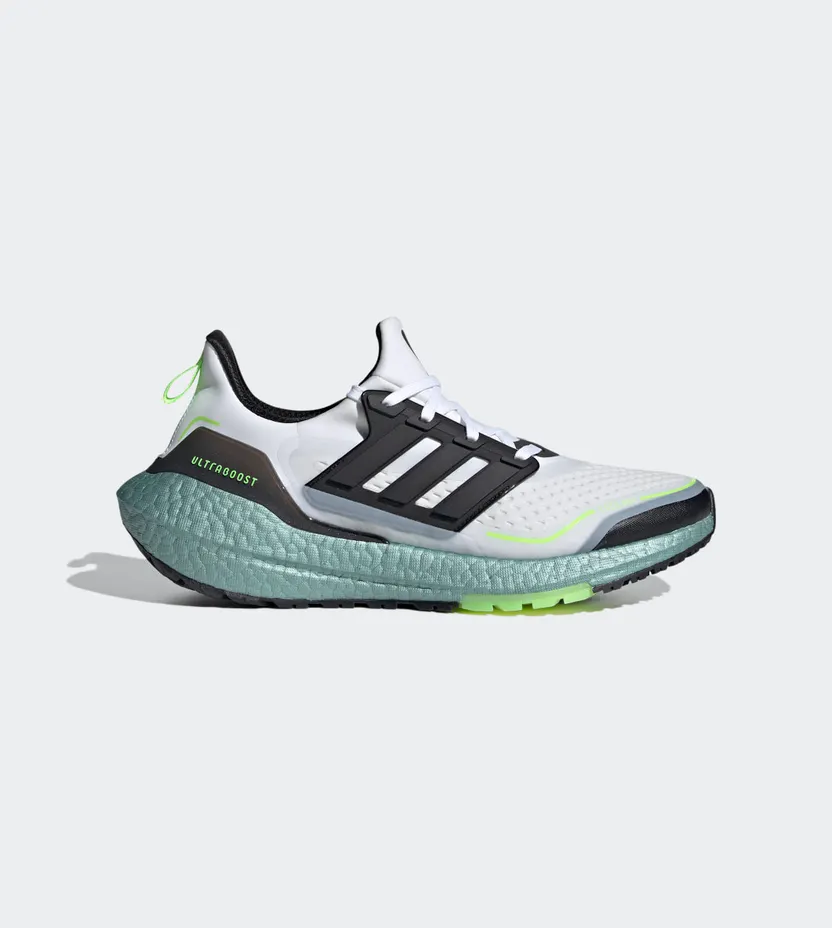adidas Ultraboost 21 COLD.RDY Crystal White / Core Black / Signal Green (S23898)