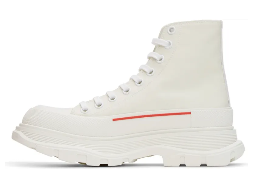 Alexander McQueen White Tread Slick High Sneakers (682420W4RQ9) (3)