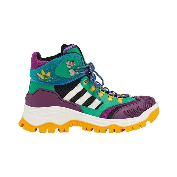 Gucci x Adidas Laced Up Boots Purple Green (721392 FAAW9 1089)
