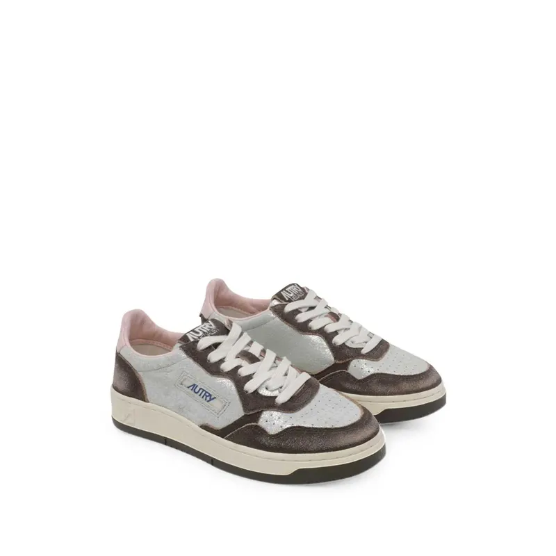 Autry Medalist Perforated “Silver/Brown” (AULW YB02)