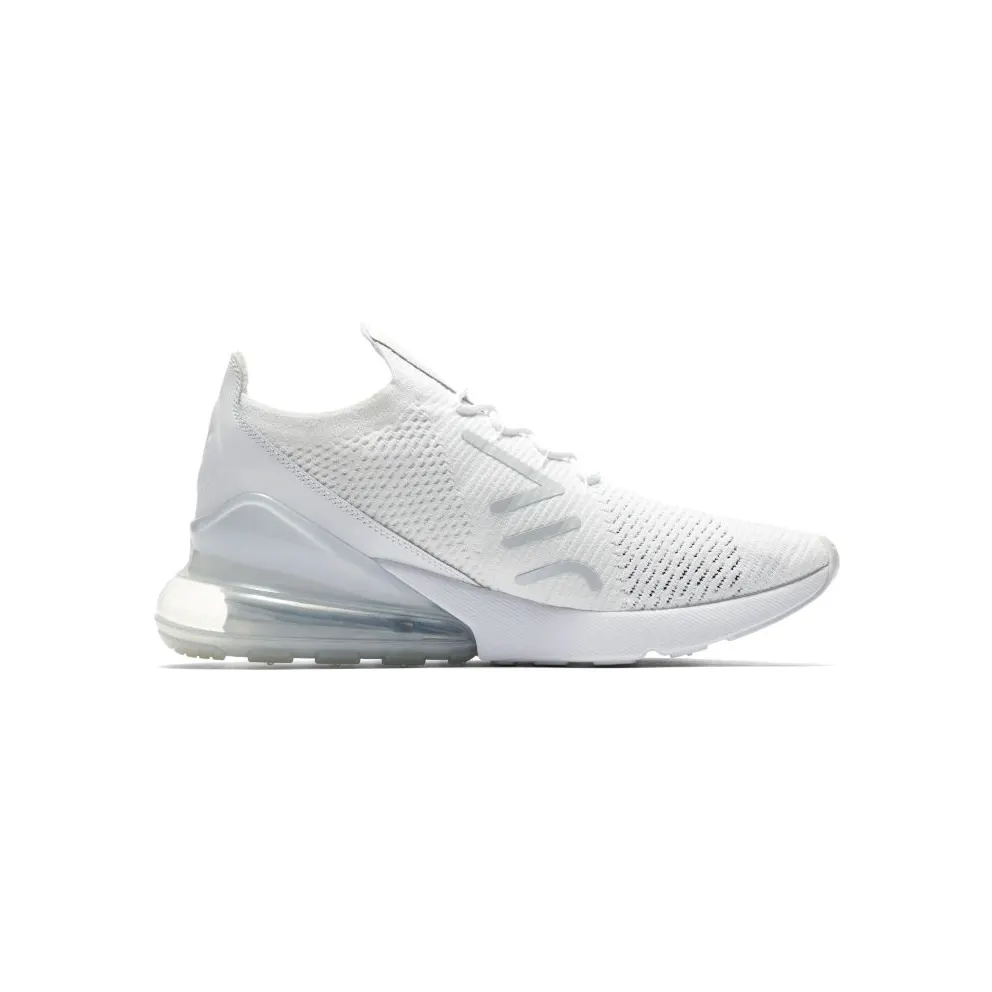 Nike Air Max 270 Flyknit Triple White White/Pure Platinum-White (AO1023-102)