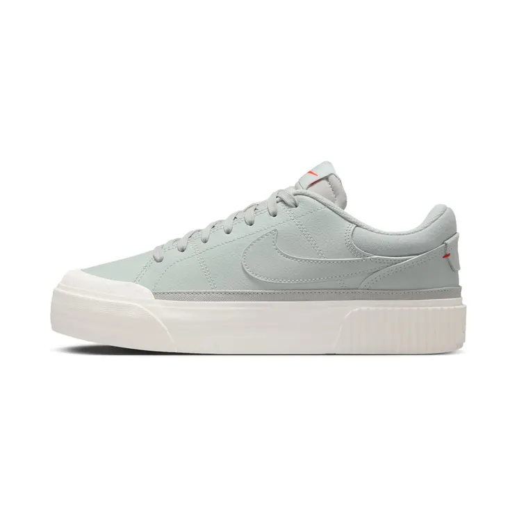 Nike Court Legacy Lift “Light Silver / Sail / Picante Red / Feather” (DM7590-003)