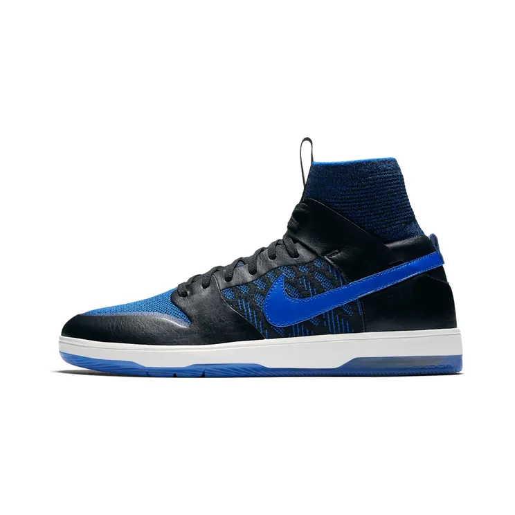 Nike SB Dunk High Elite Flyknit Terpening “Black / Sail / Sonic Yellow / Racer Blue” (918287-041)