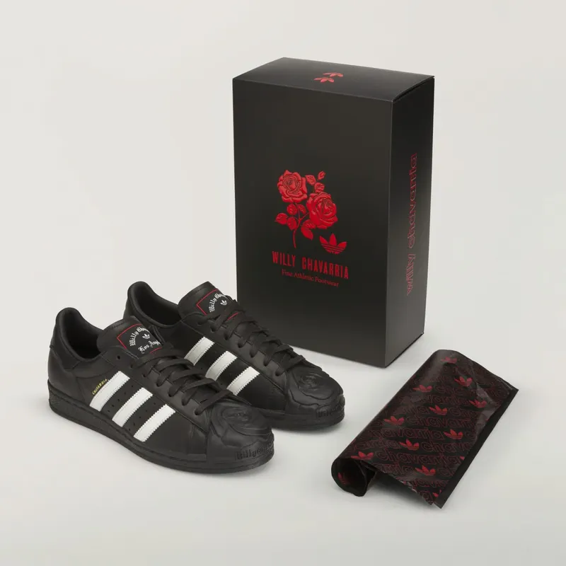 Adidas Superstar “Willy Chavarria Rose Black White Red” (KI5156)