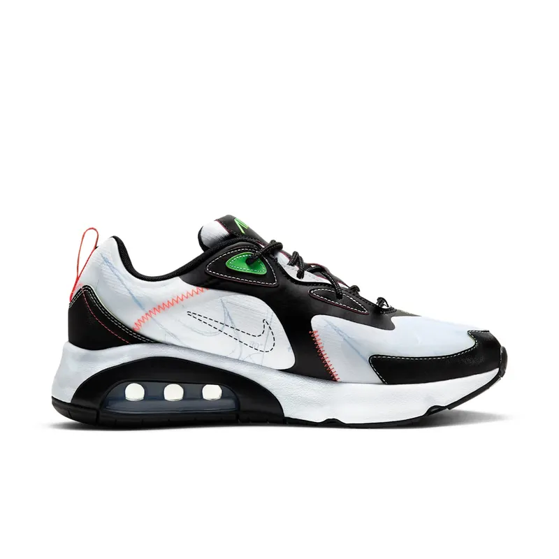 Nike Air Max 200 Blueprint White/Black-Bright Crimson-Green Strike (CU6647-100)
