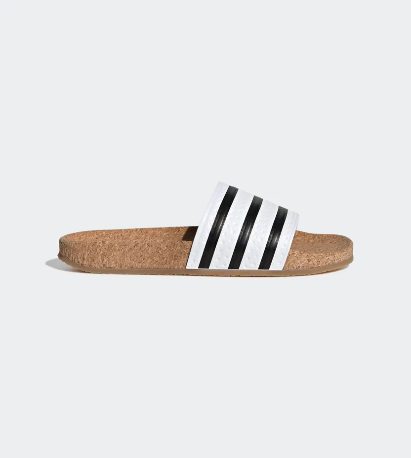Adidas adilette Cork Badslippers Cloud White / Core Black / Gum (BA7210)