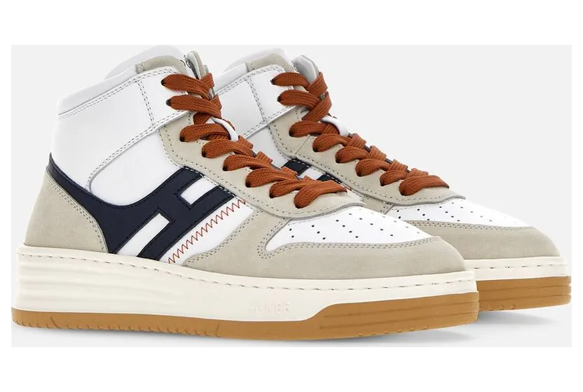 Sneakers Hogan H630 High Top White Grey Blue (HXW6300EU40ODZ736M)