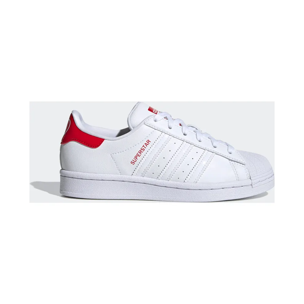 adidas Superstar Schuh Cloud White / Cloud White / Scarlet (FW0817)