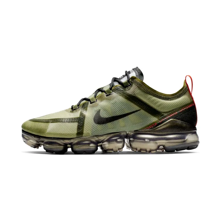 Nike Air VaporMax 2019 “Olive Flak / Medium Olive / Team Orange / Black” (AR6631-301)
